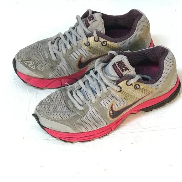 NIKE Womens Pink Gray Running Athletic Shoes - Picture 4 of 9